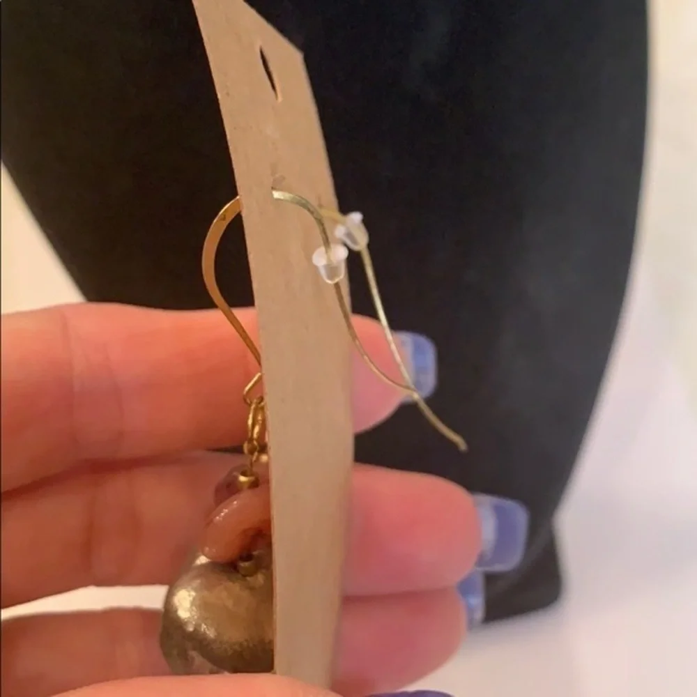 💐5/25 glass stone drop dangle statement